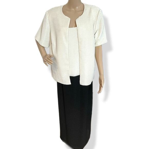 Patra Dresses & Skirts - Patra dress and jacket cream/white and black party dress 16